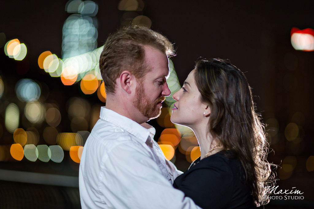 brooklyn bridge NYC nighttime engagement photography