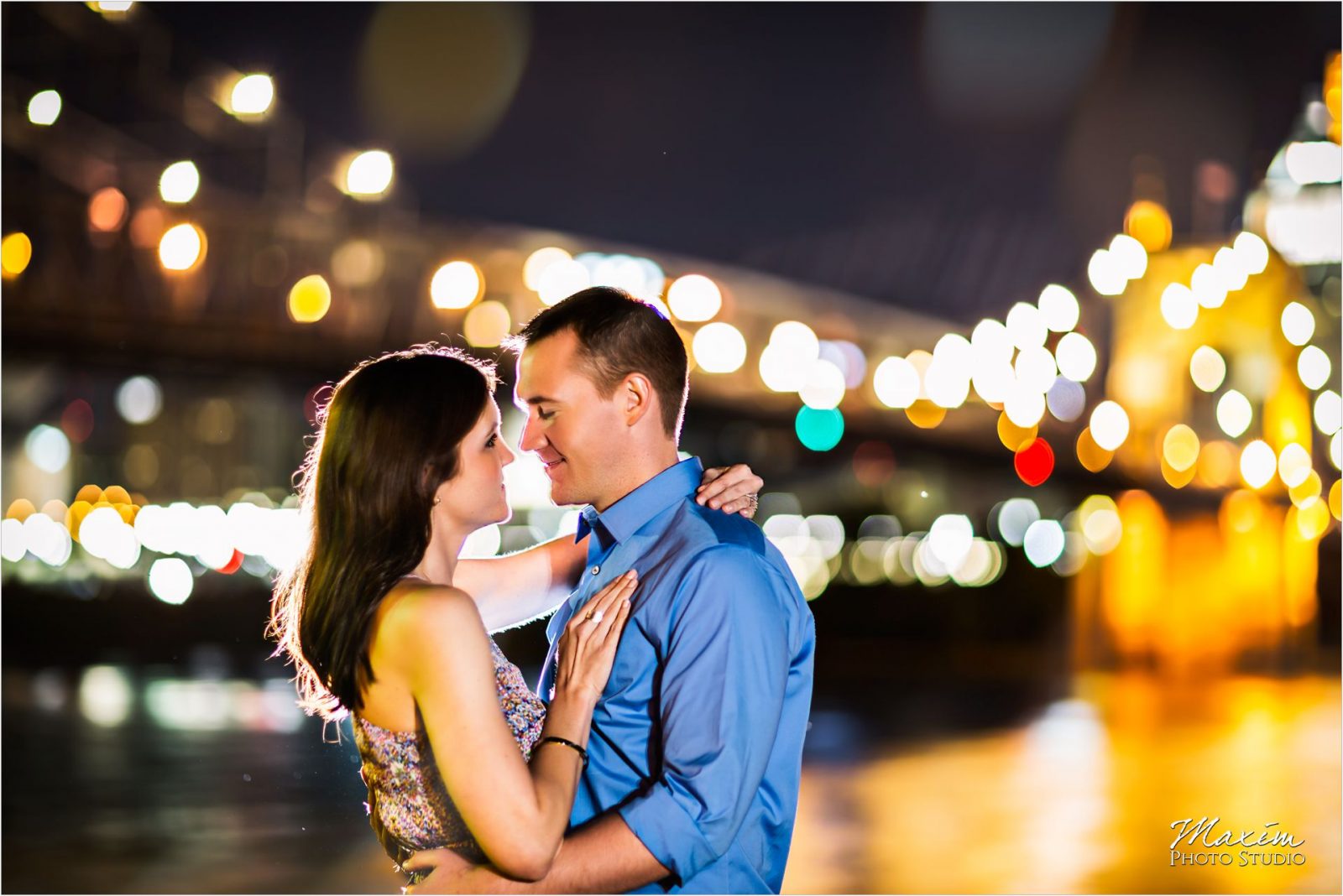 Cincinnati Wedding Photographer Roebling Bridge Engagement