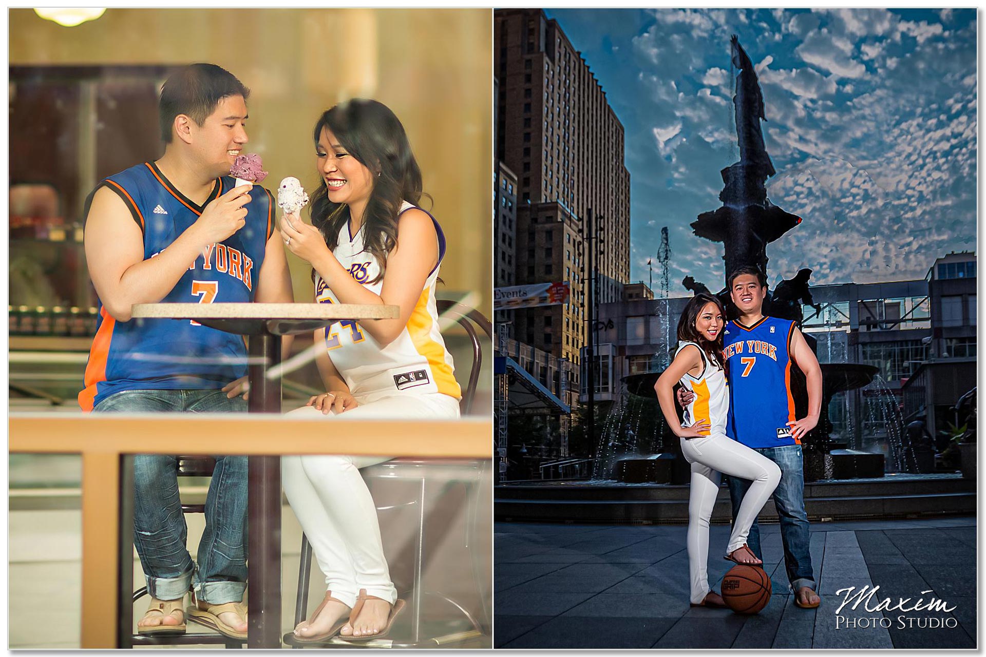 Graeters Fountain Square Cincinnati Engagement