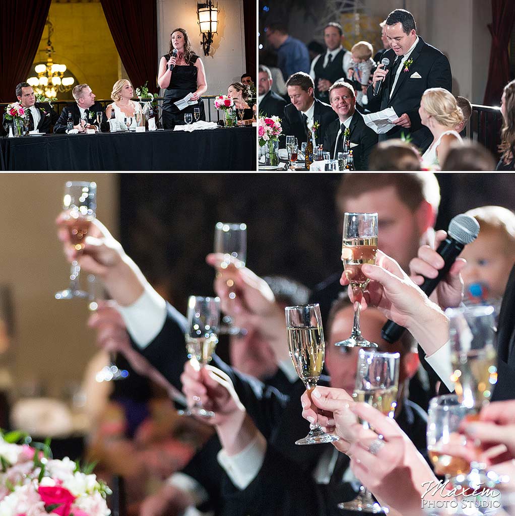 Wedding Reception toasts at Columbus Museum of Art