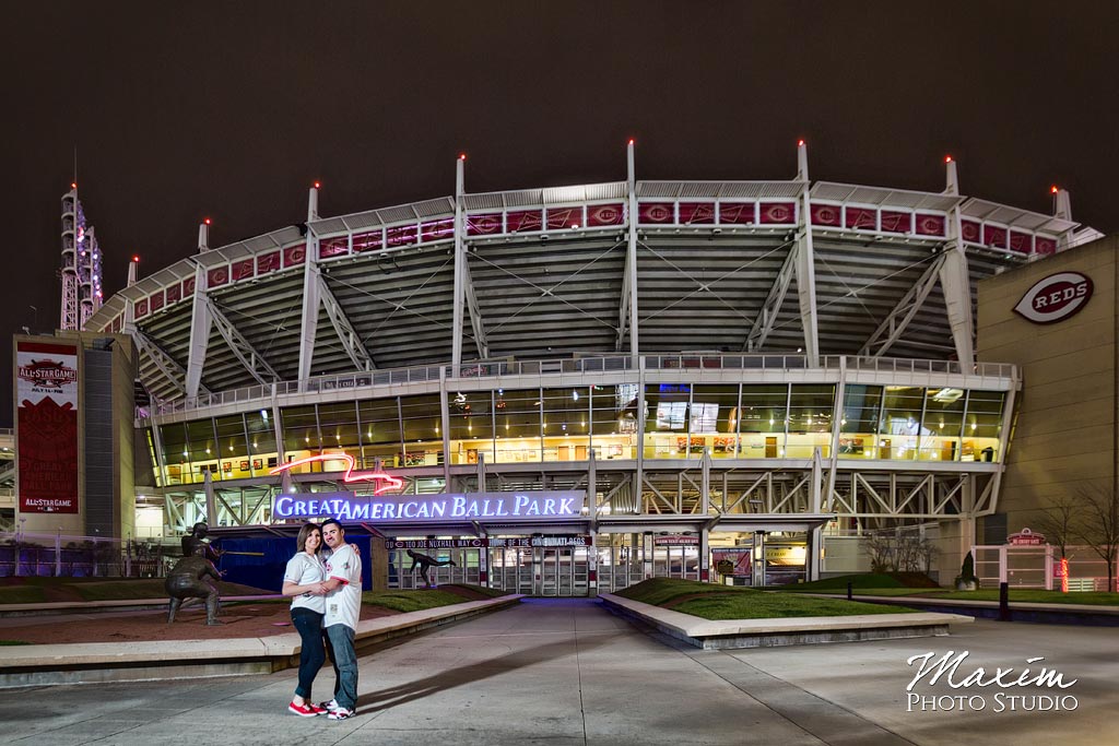 Cincinnati Reds Stadium night engagement