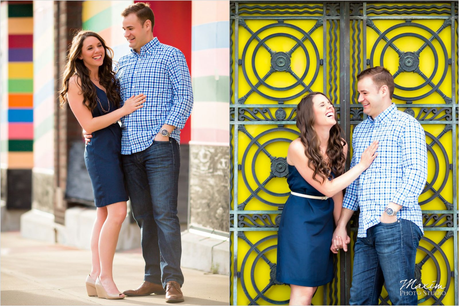 Downtown Cincinnati Wedding Photographers Engagement Bride Groom