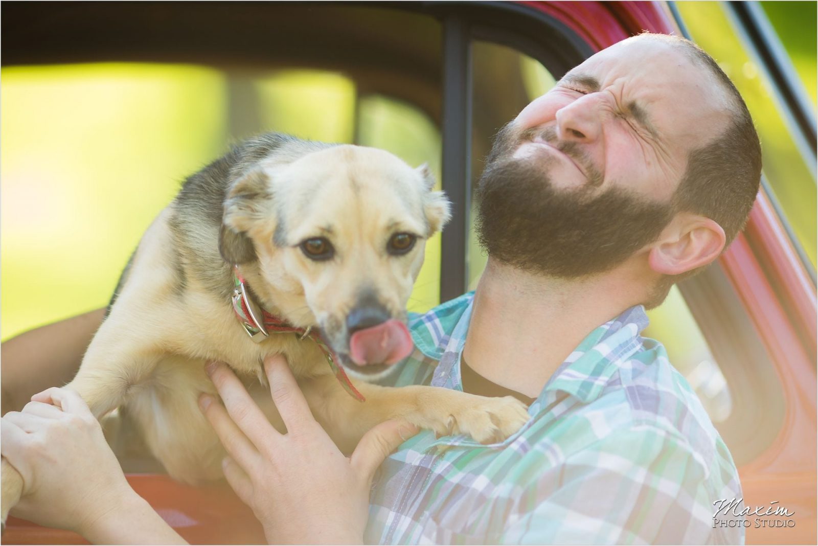 Dayton Wedding Photographers Cox Arboretum Engagement Dog