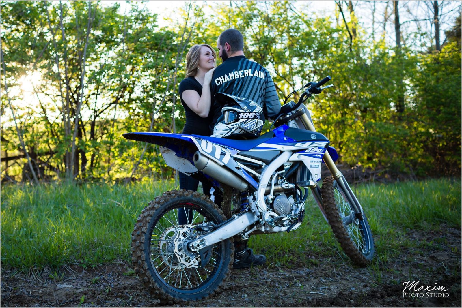 Dayton Wedding Photographers Motorcross bike engagement