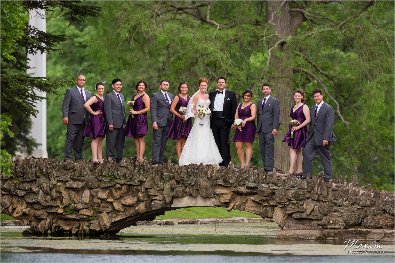 Spring Grove Cemetery, Cincinnati Wedding, bridal party