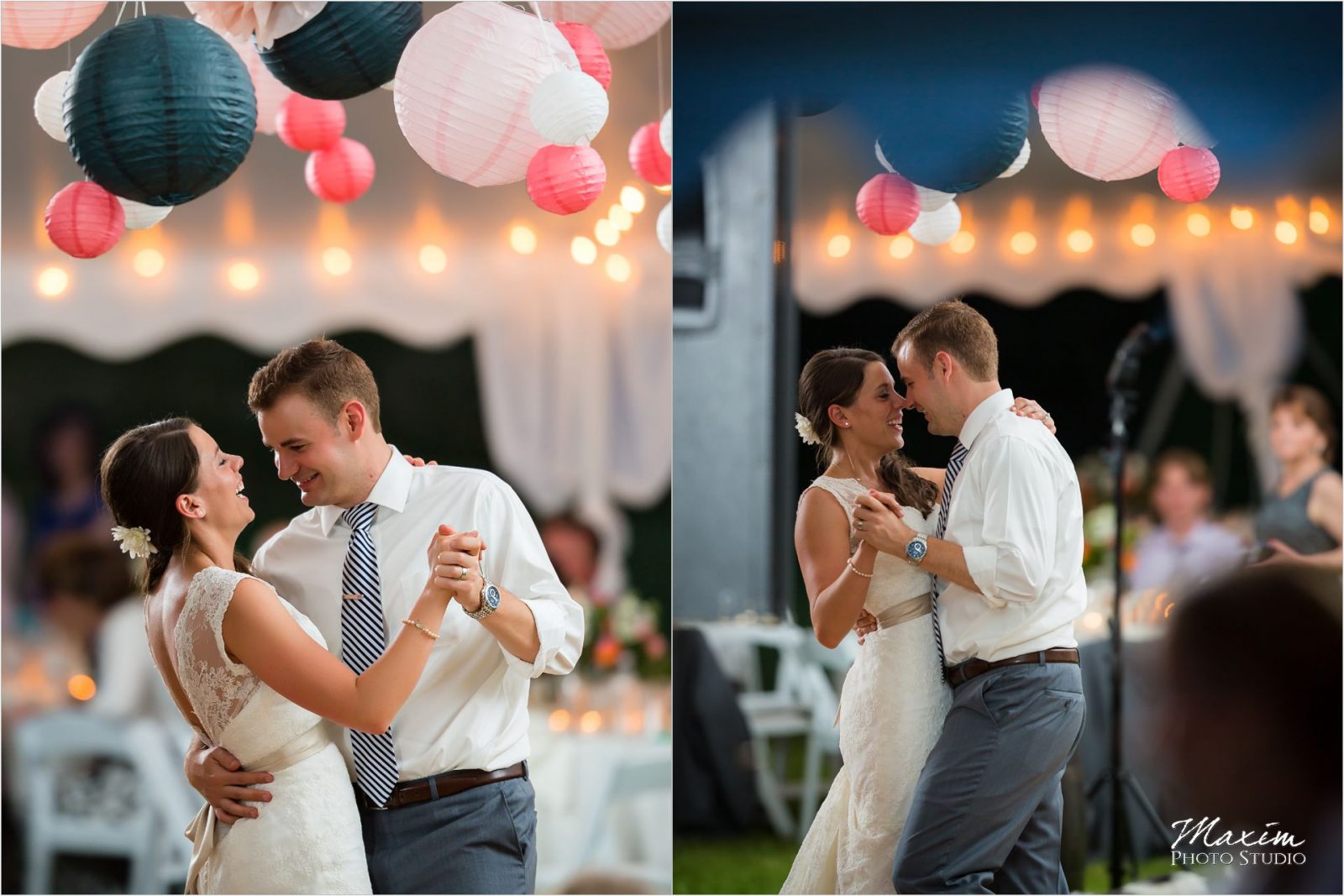 Potato Hill Farm Wedding Reception bride Groom