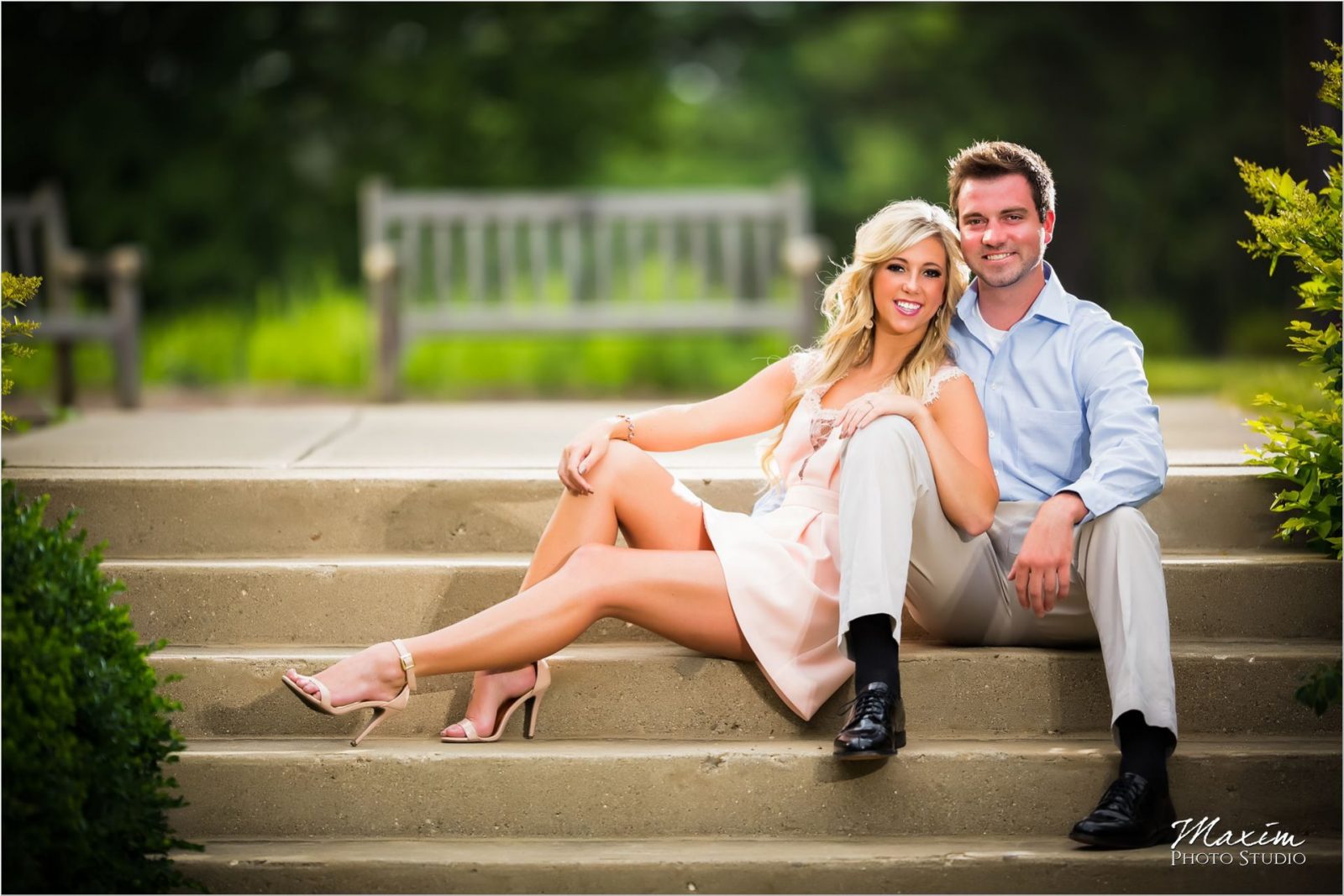 Ault Park Summer Engagement couple