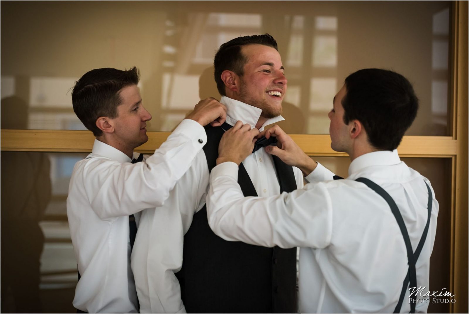 Schuster Center Dayton Ohio Wedding Groom Preparations