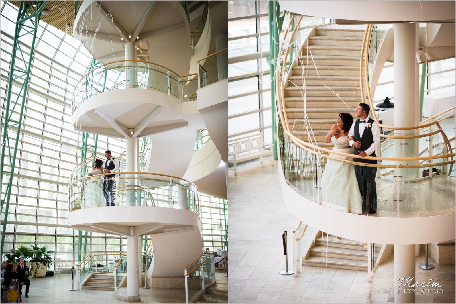 Schuster Center Wedding Reception bride entrance