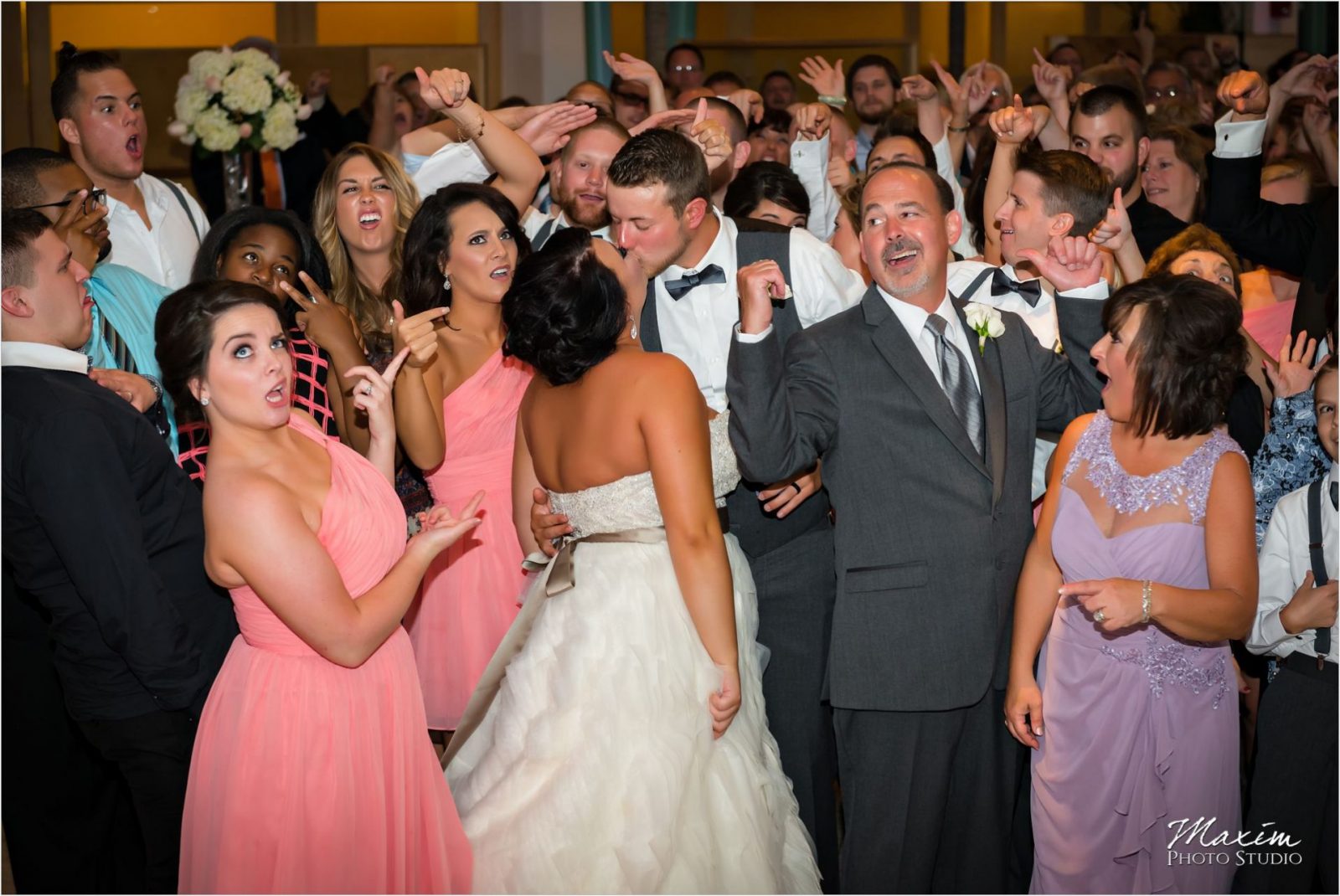 Group Photo Schuster Center Wedding party Pleasers