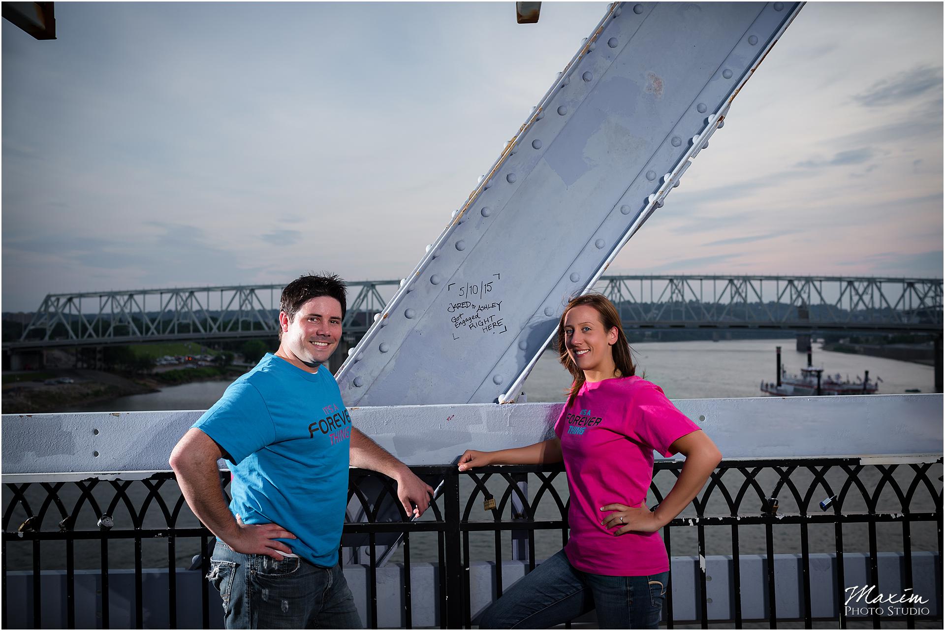 Purple People Bridge Cincinnati Engagement