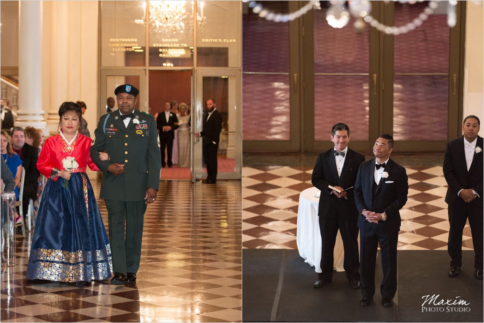 Cincinnati Wedding Photographers Music Hall Wedding Ceremony