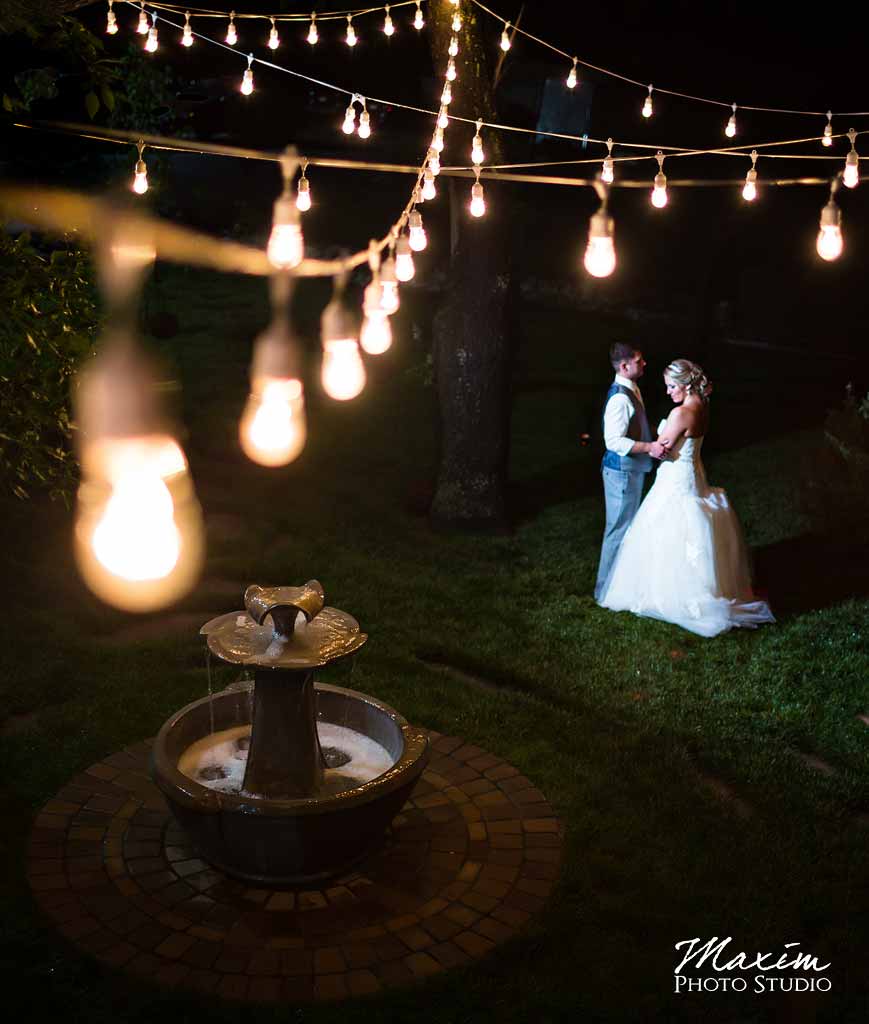 Bistro Lights at Cedar Spring Pavilion wedding