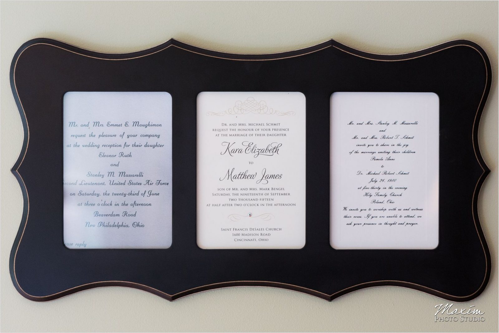 Three Generations of wedding announcements