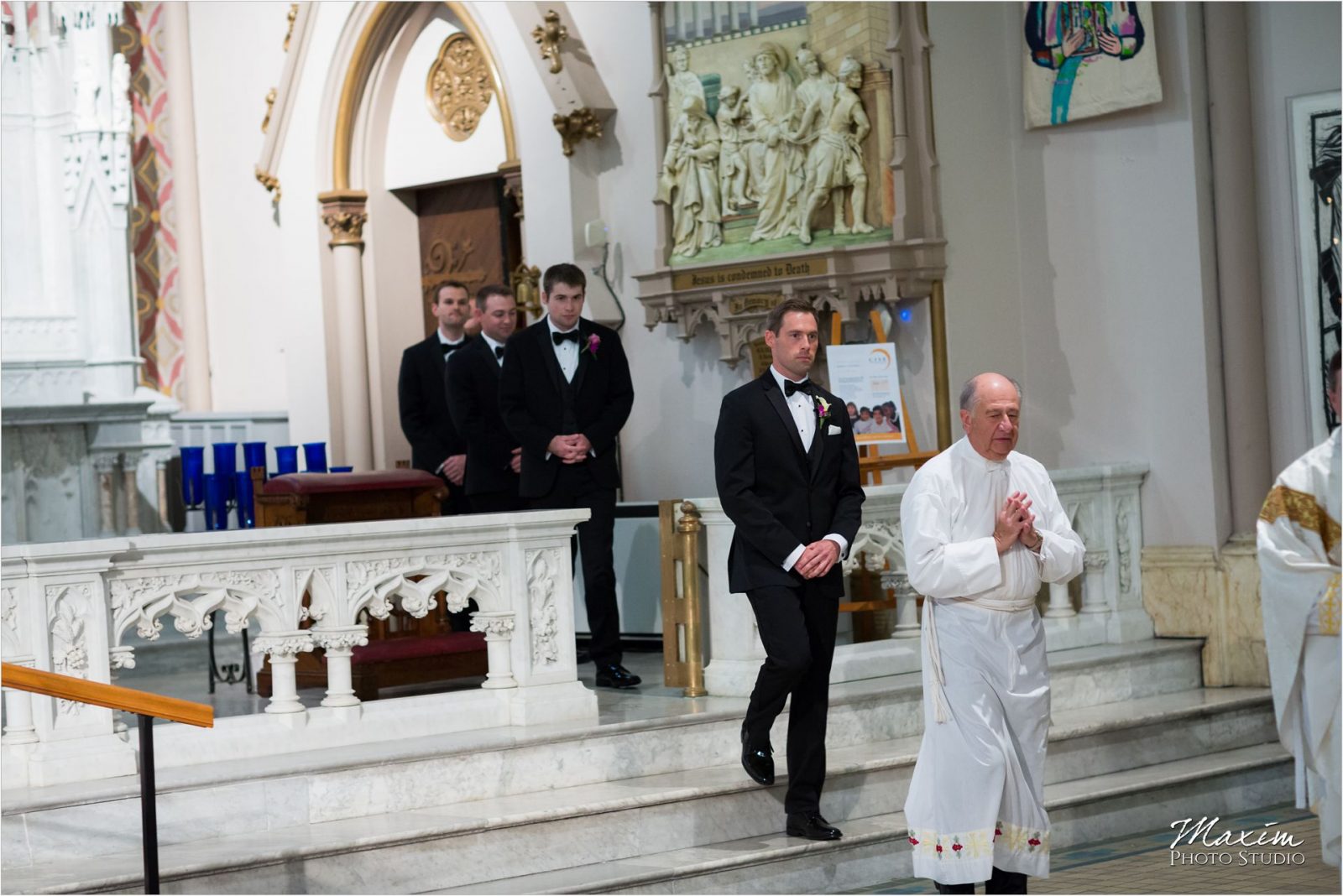 St Xavier Church Cincinnati Wedding Ceremony photography