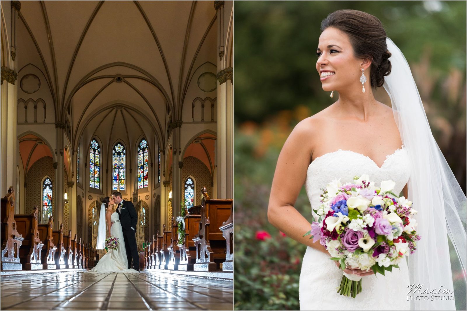 St Xavier Church Cincinnati Wedding Ceremony photography