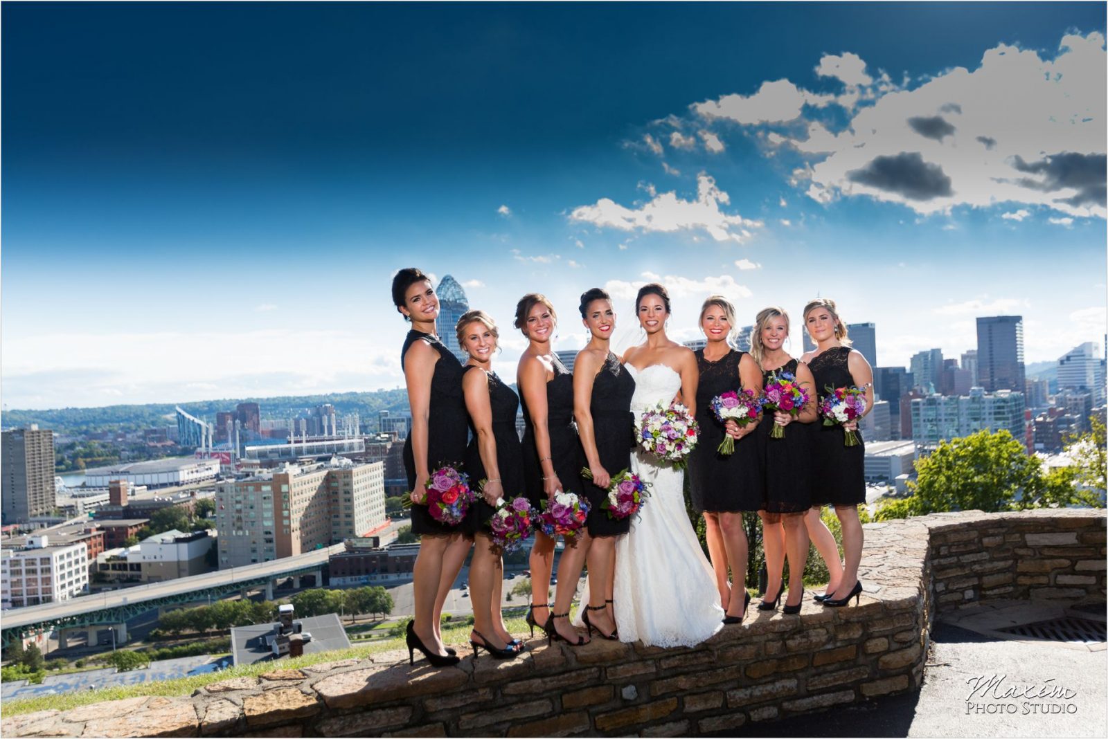 Rookwood Cincinnati Overlook wedding bridesmaids