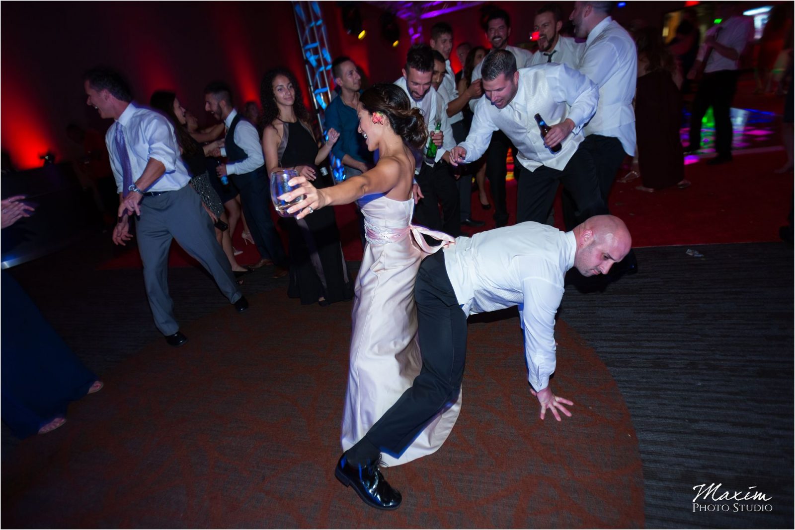 Cincinnati Wedding Photographers Sharonville Convention Center Wedding Reception dancing