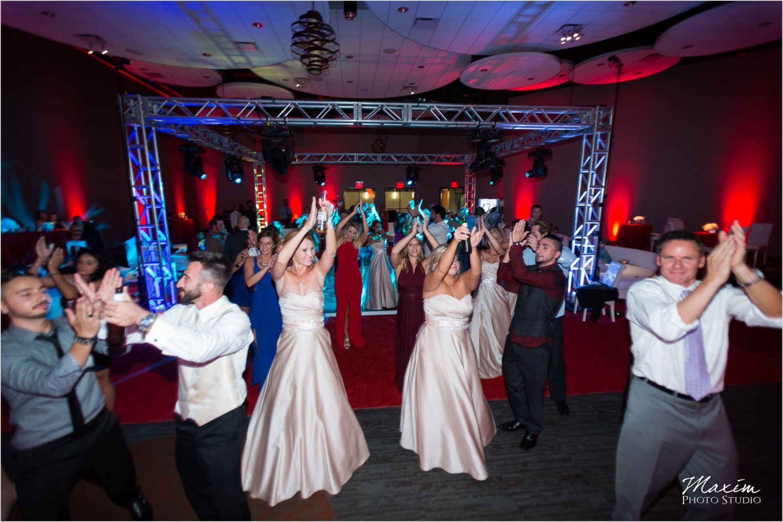 Cincinnati Wedding Photographers Sharonville Convention Center Wedding Reception dancing