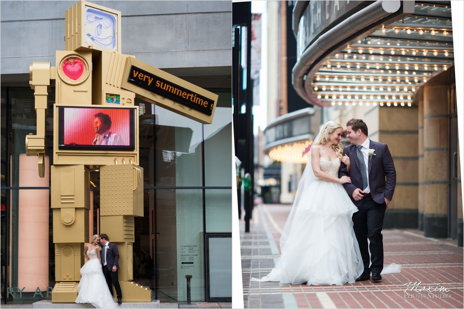 Cincinnati Wedding Photographers 21C Museum Hotel bride groom portraits