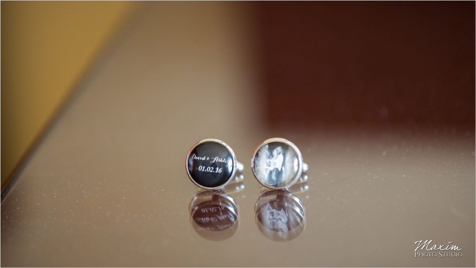 Dayton Marriott Wedding groom cufflinks