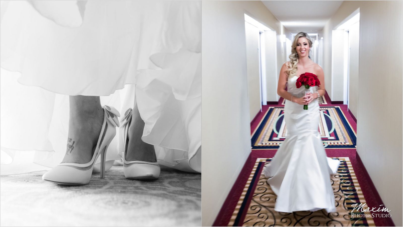 Dayton Marriott Wedding preparations Bride