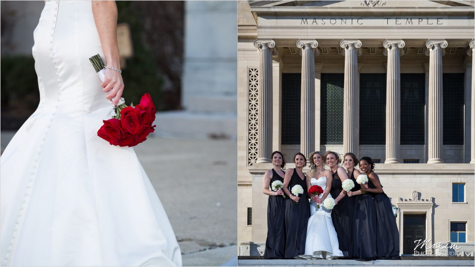 Dayton Masonic Temple Bride portraits