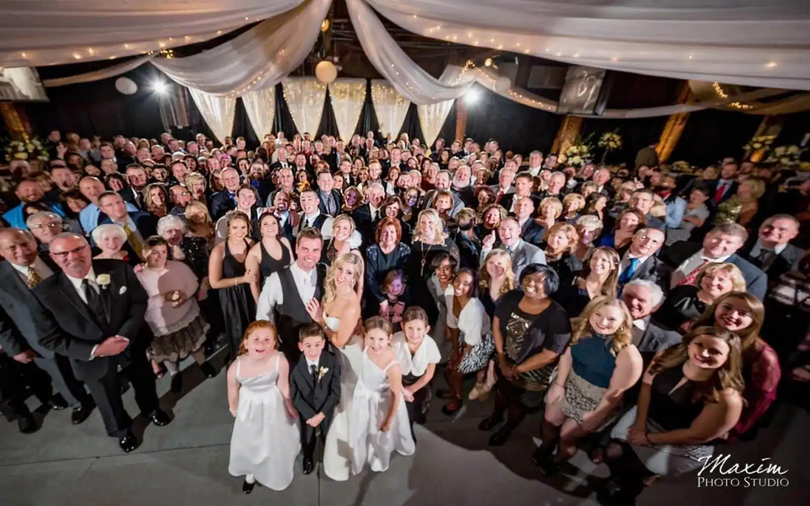 Top of the Market wedding group photo