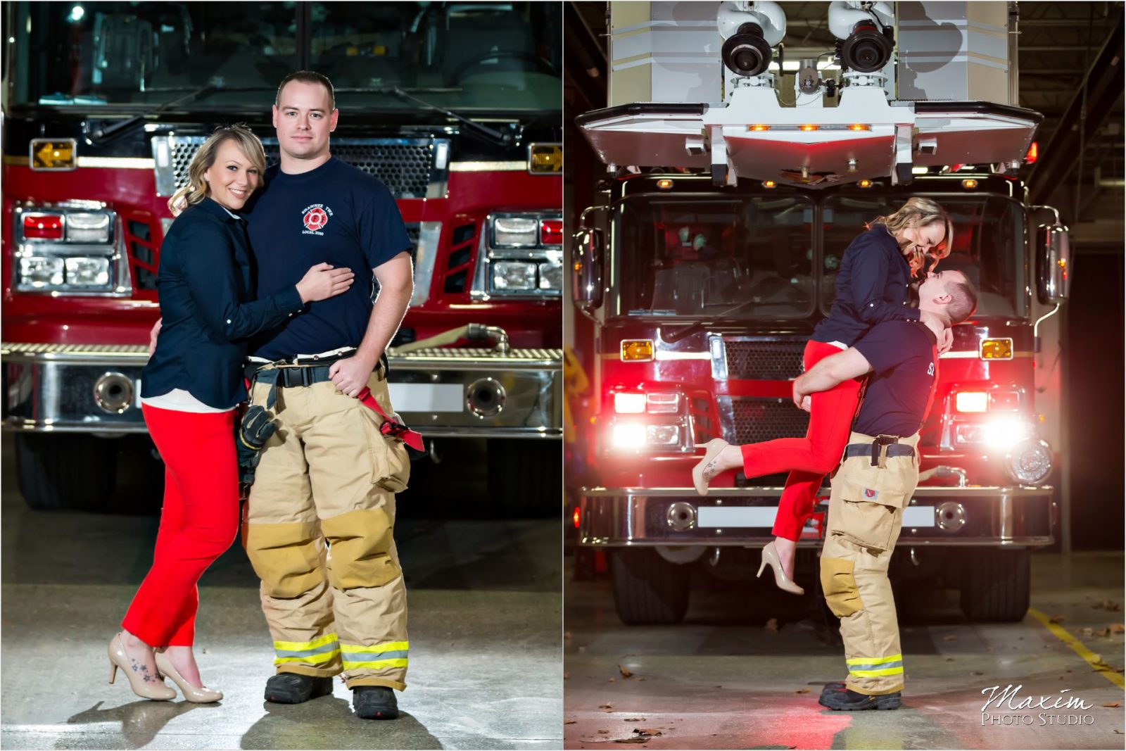 Dayton Wedding Photographers Shawnee Fire Department Engagement