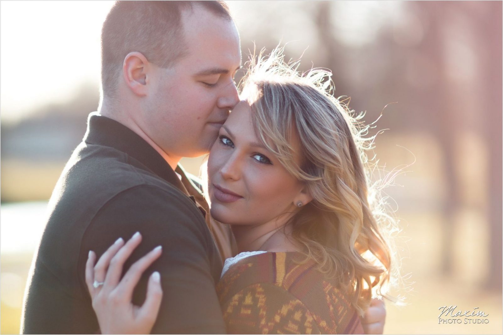 Dayton Ohio Engagement Faurot Park Sunset Engagement