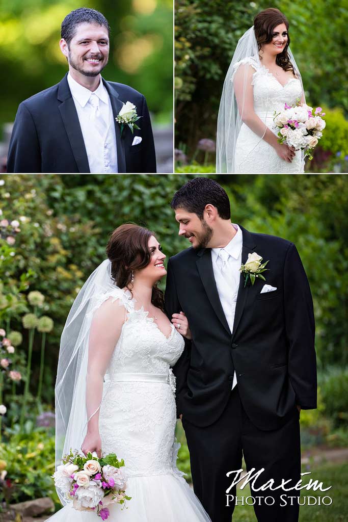 Loveland castle wedding bride groom