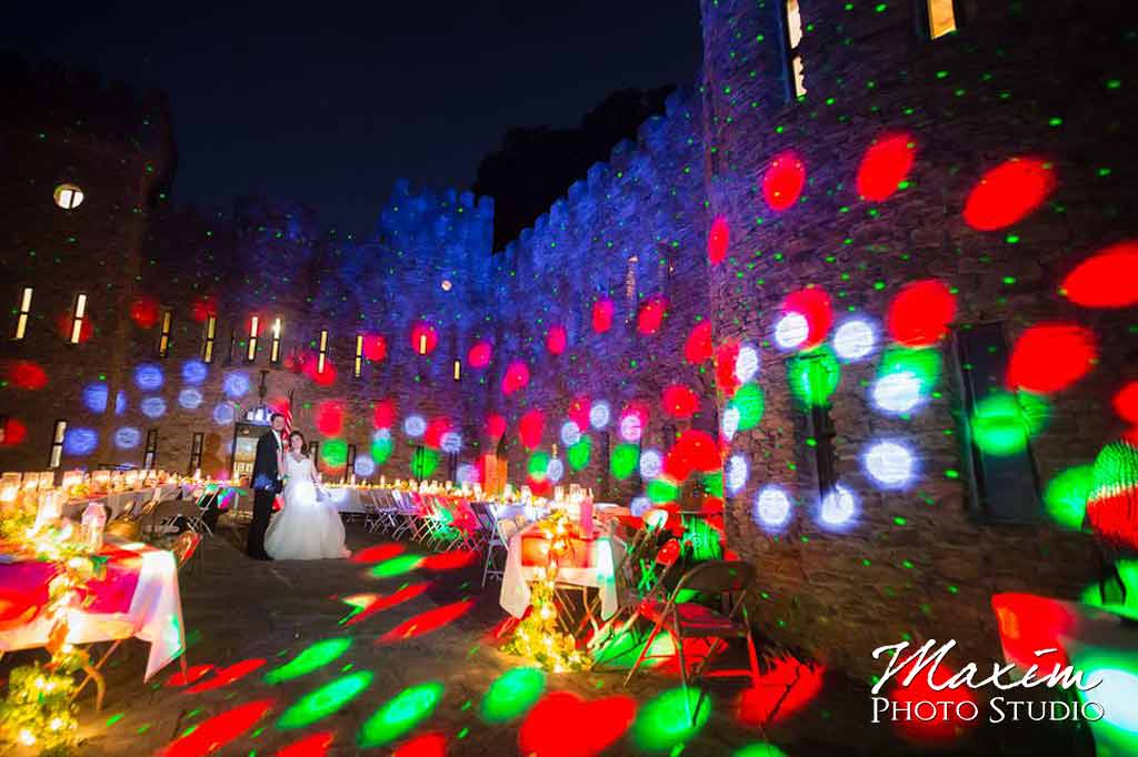 LED lights Loveland Castle Wedding