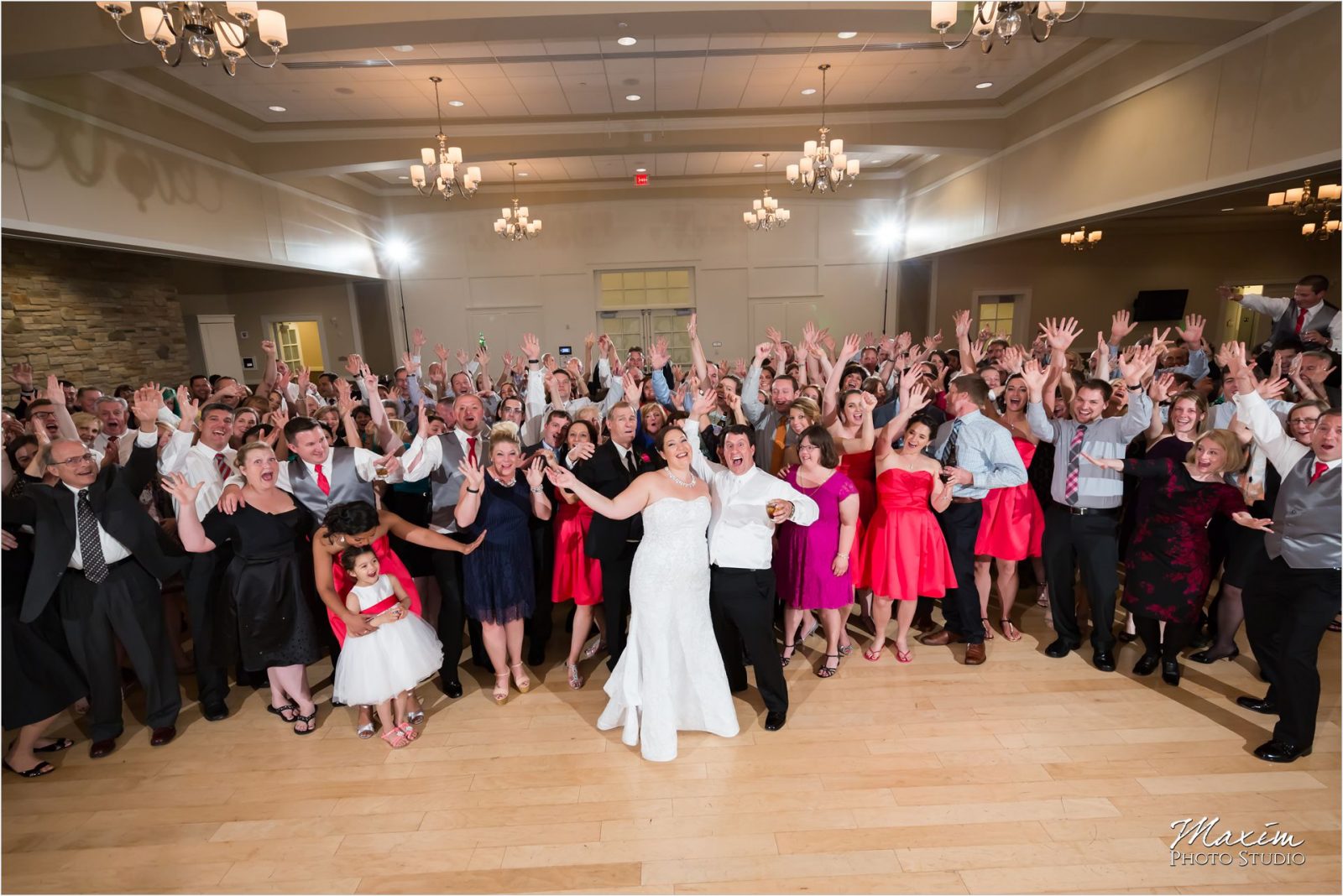 Cooper Creek Event Center Wedding Reception Group Photo