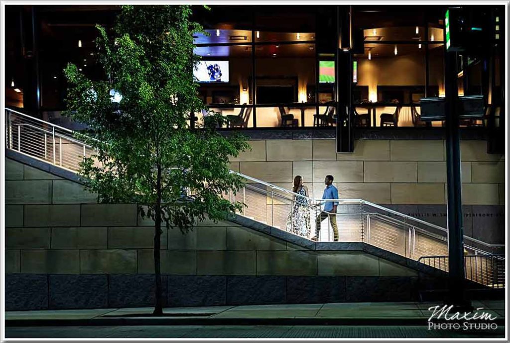 Smale Nighttime Cincinnati Engagement