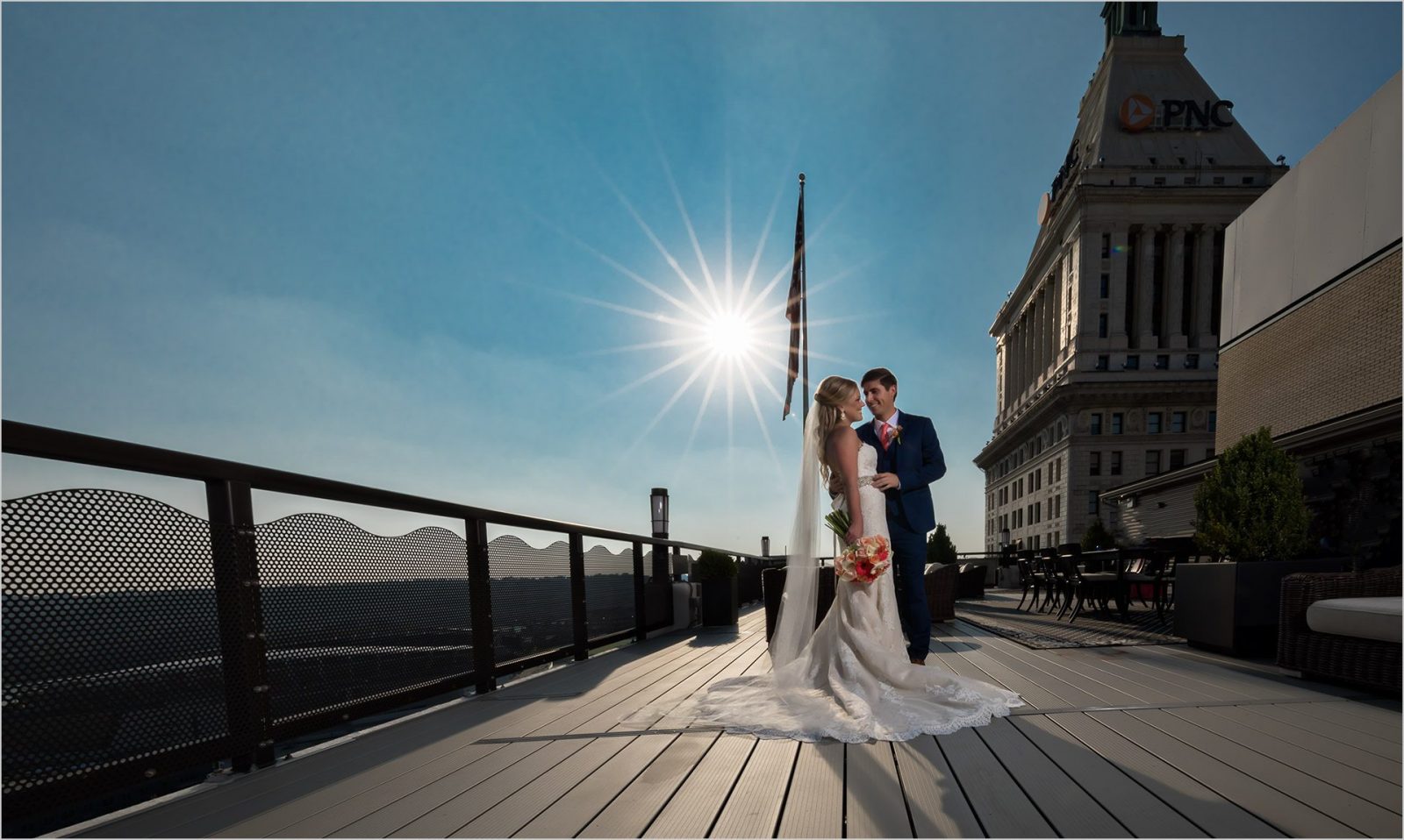 Cincinnati Wedding Photography Starburst bride groom