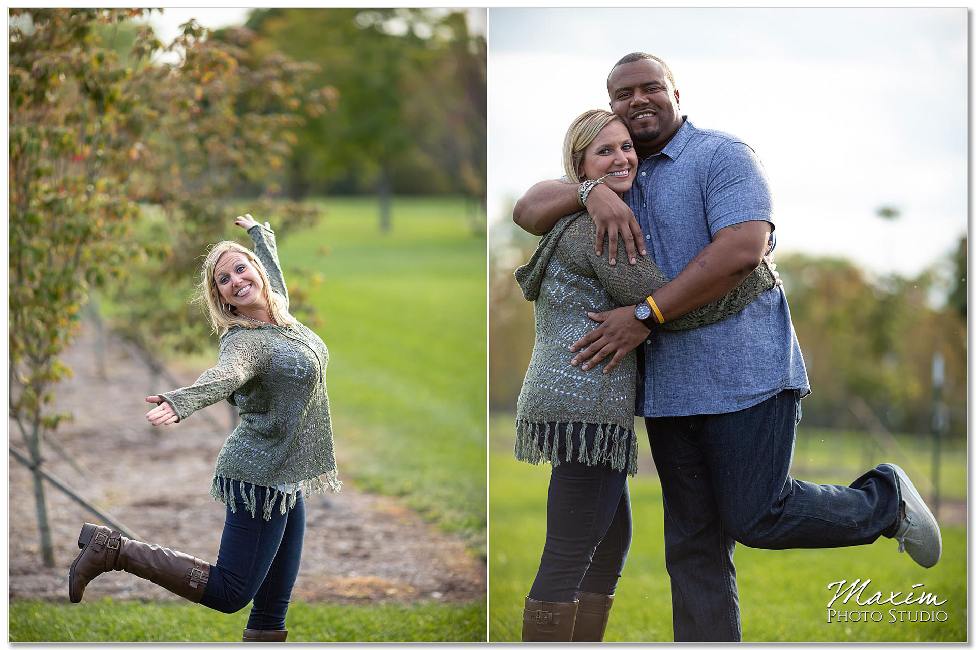 Cox Arboretum Dayton Ohio engagement coupole