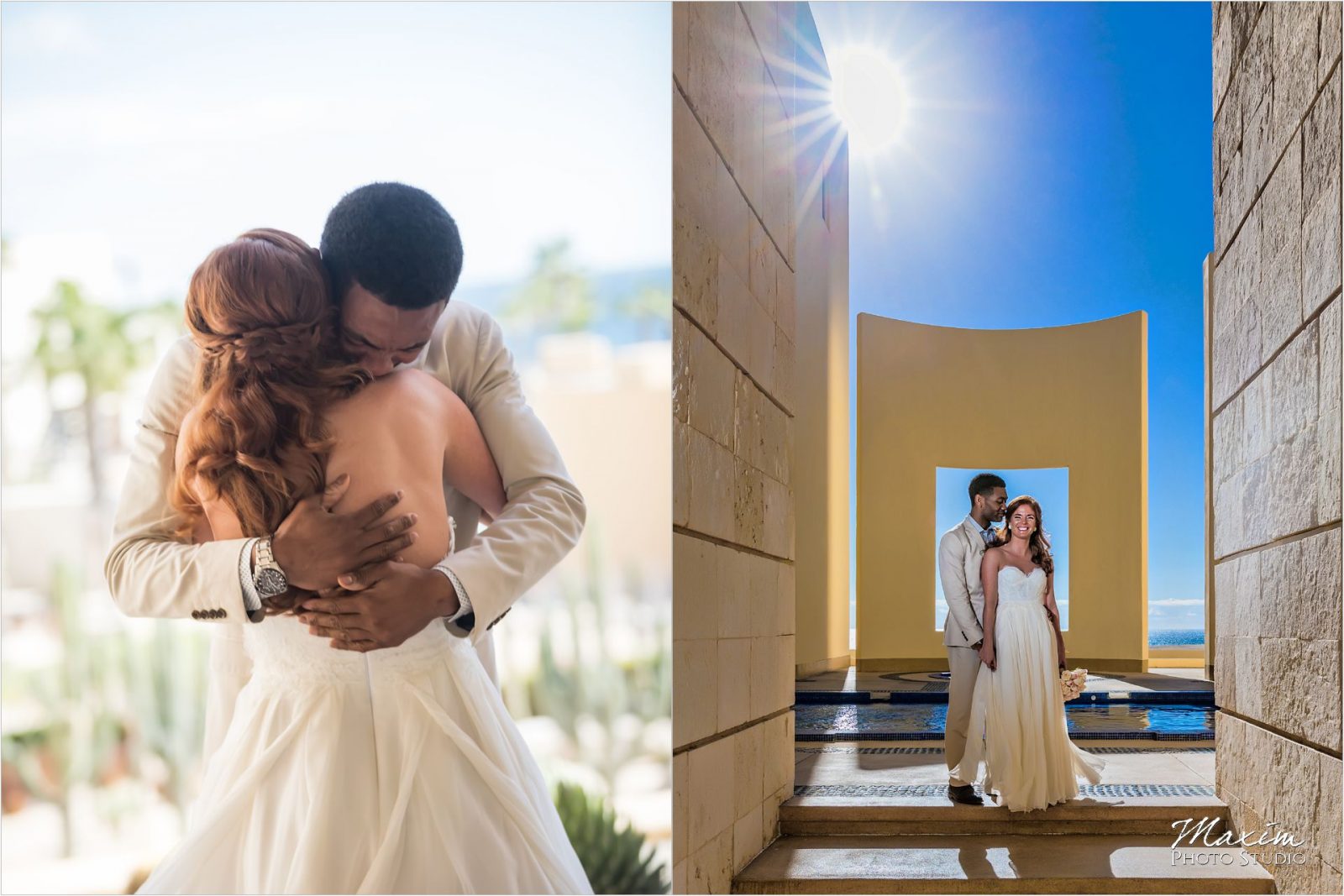 Pueblo Bonito Cabo Mexico Destination Wedding first look