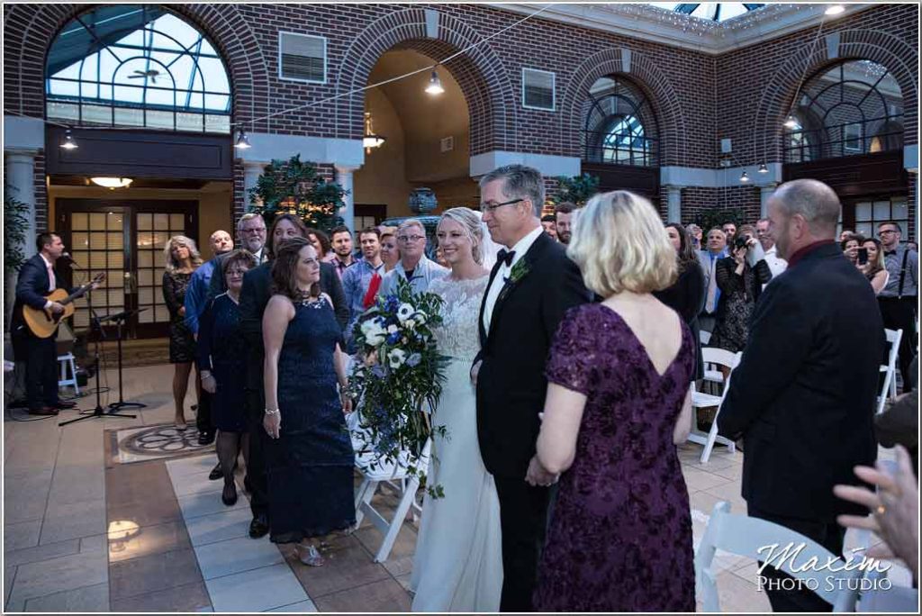 Manor House Ohio Atrium wedding Ceremony