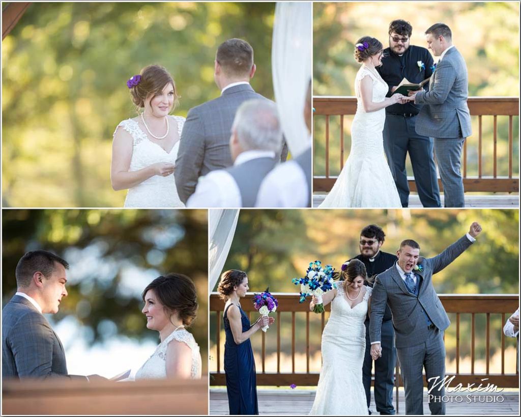 White Oaks Georgia Fall wedding ceremony