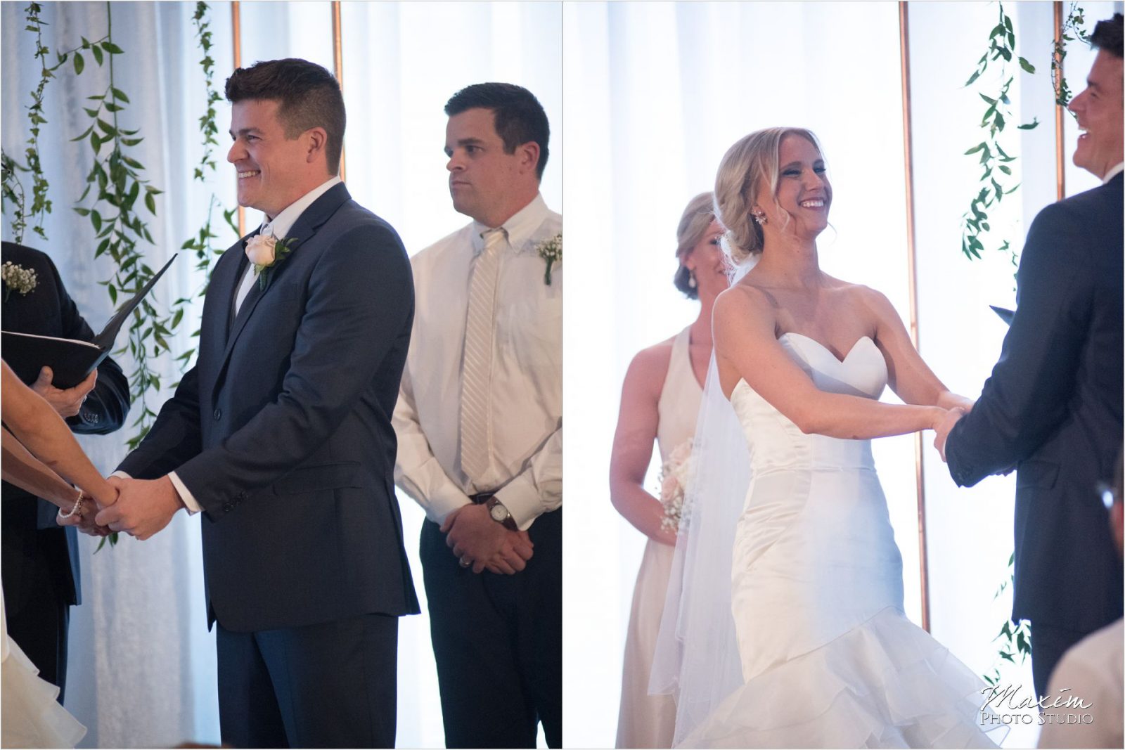 The Phoenix Cincinnati Wedding Ceremony Bride Groom