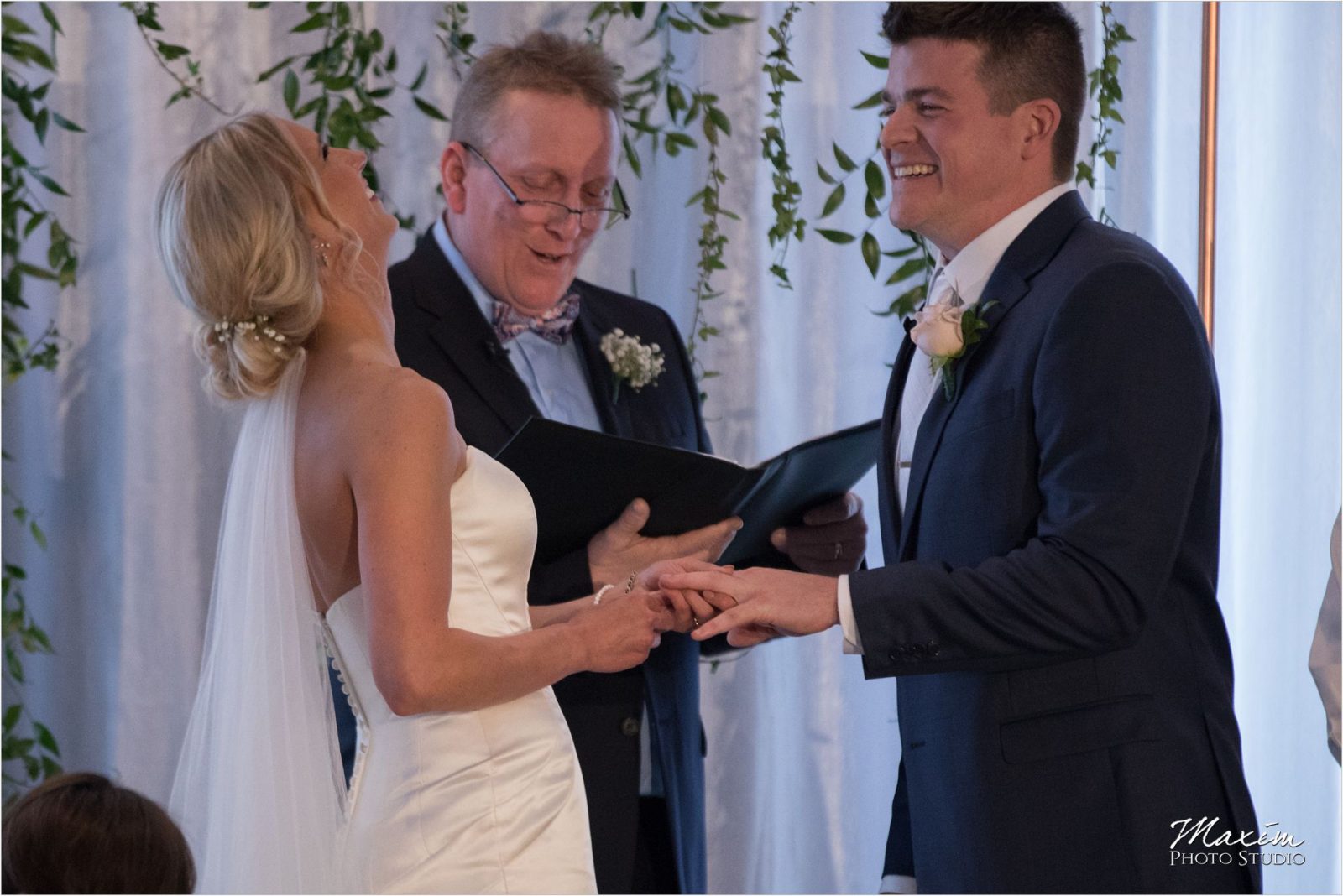 The Phoenix Cincinnati Wedding Ceremony Bride Groom