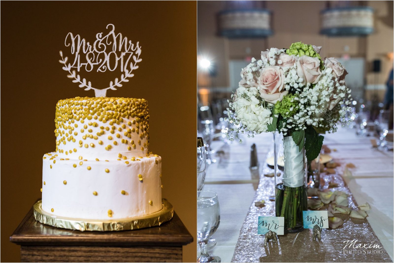 The Phoenix Cincinnati Wedding Reception Details Cake