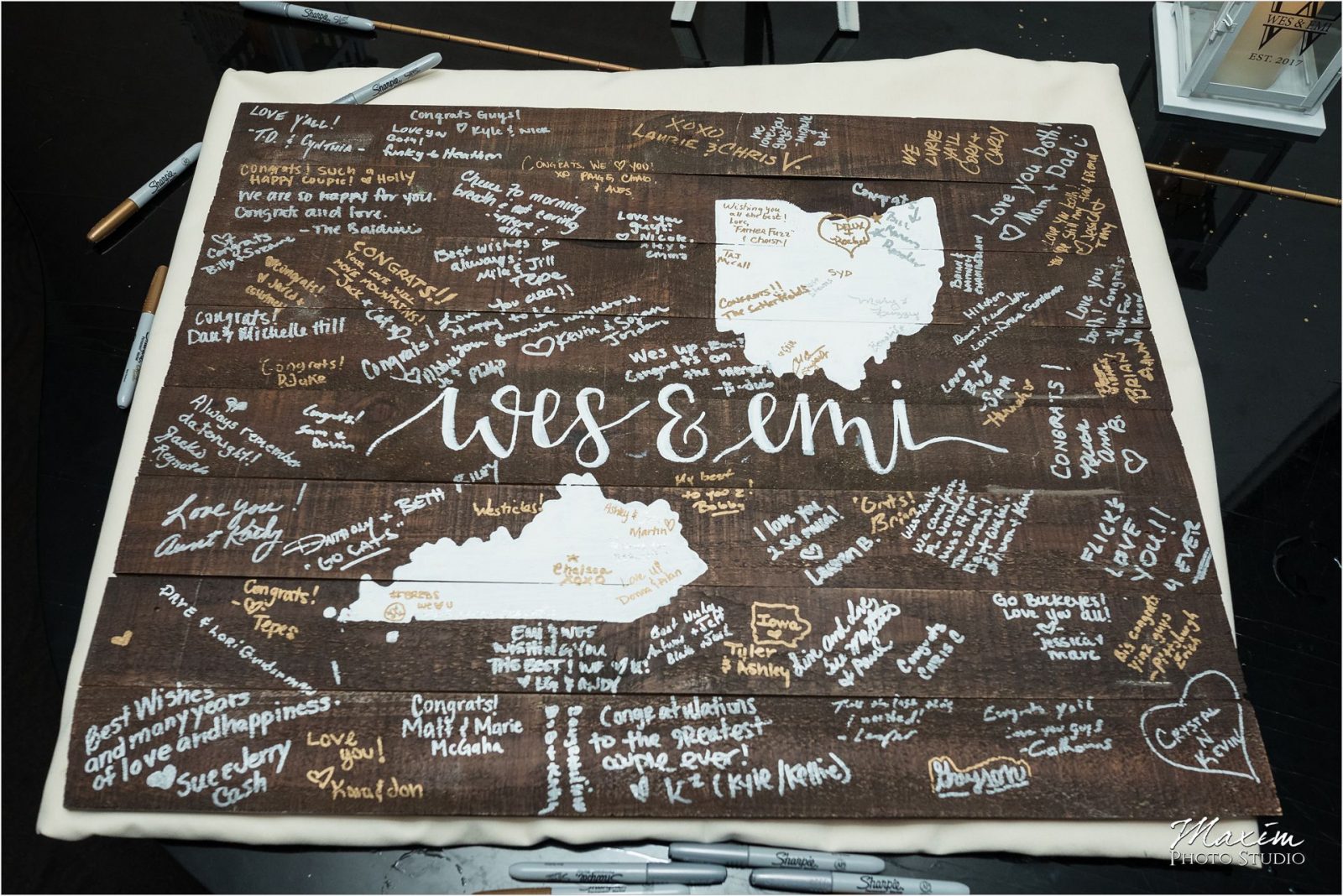 The Phoenix Cincinnati Wedding Reception Signature Board