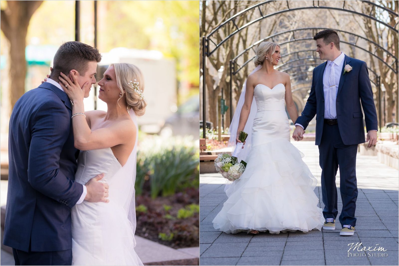 The Phoenix Cincinnati Groom bride portraits Piatt Park