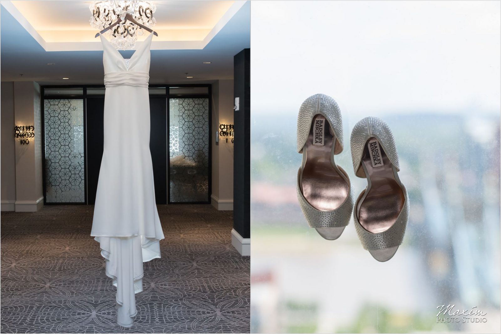 Renaissance Hotel Cincinnati Wedding preparations dress shoes