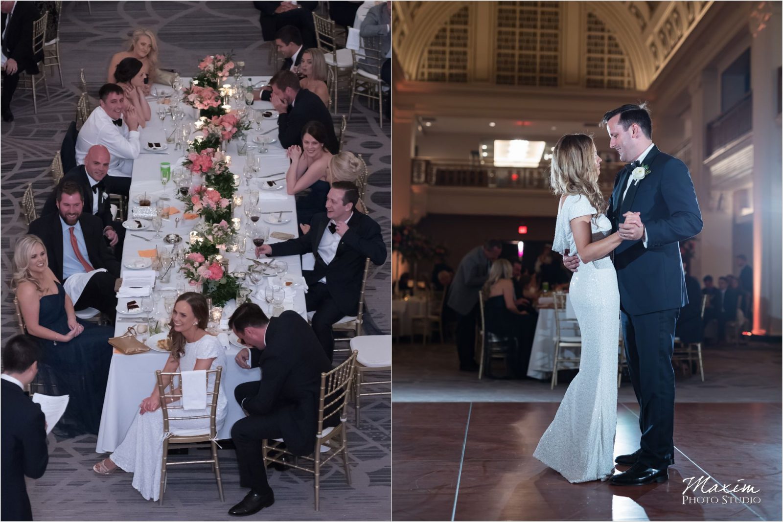 Renaissance Hotel Cincinnati Wedding Reception Bride toasts