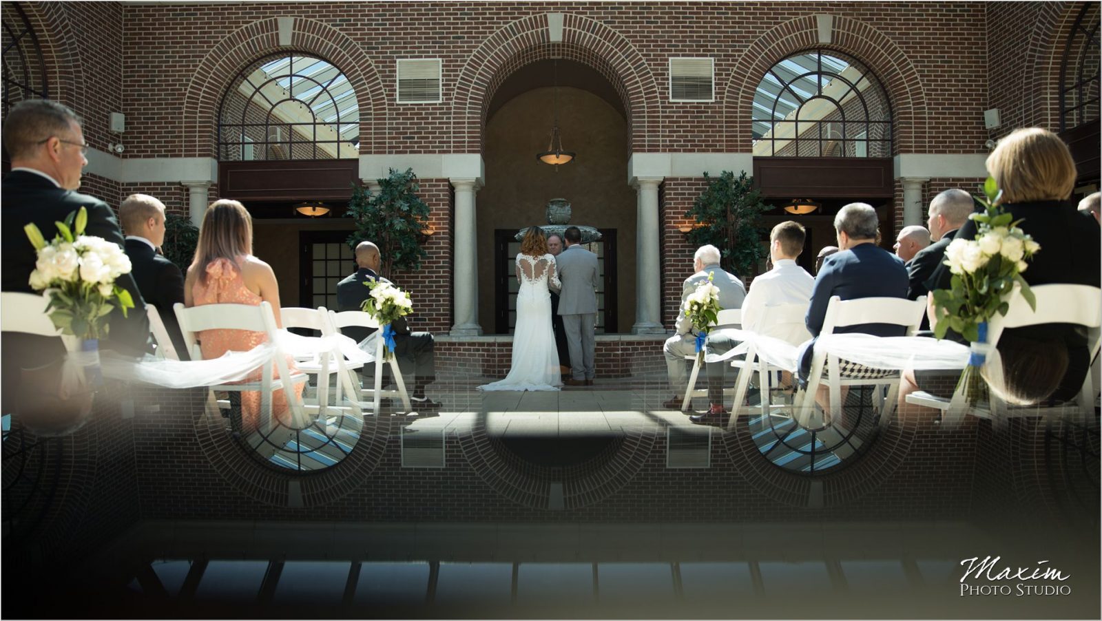 Manor House Atrium Ohio Wedding Ceremony