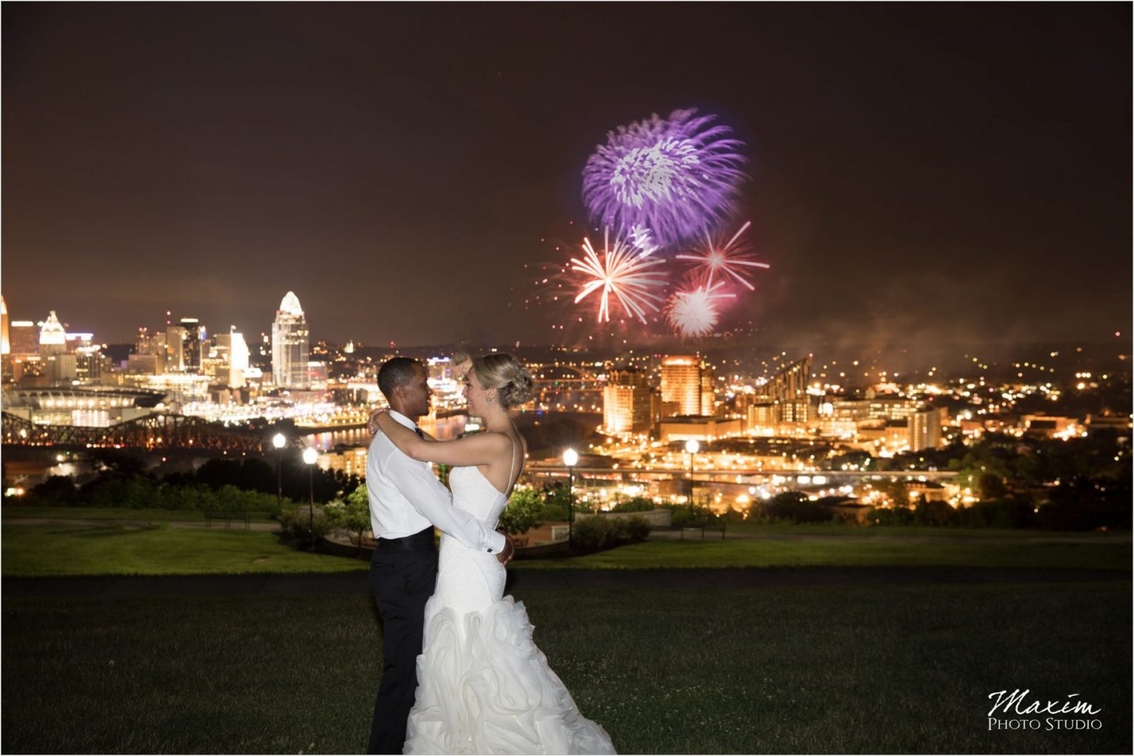 Drees pavilion Cincinnati Wedding Photography fireworks