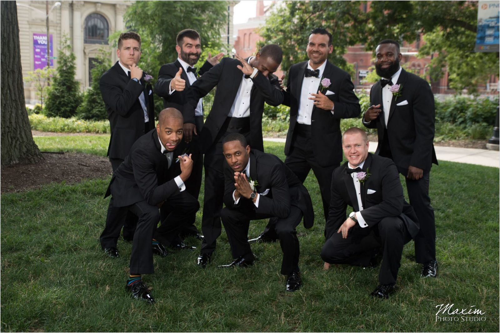Washington Park Groomsmen Pictures tuxedo