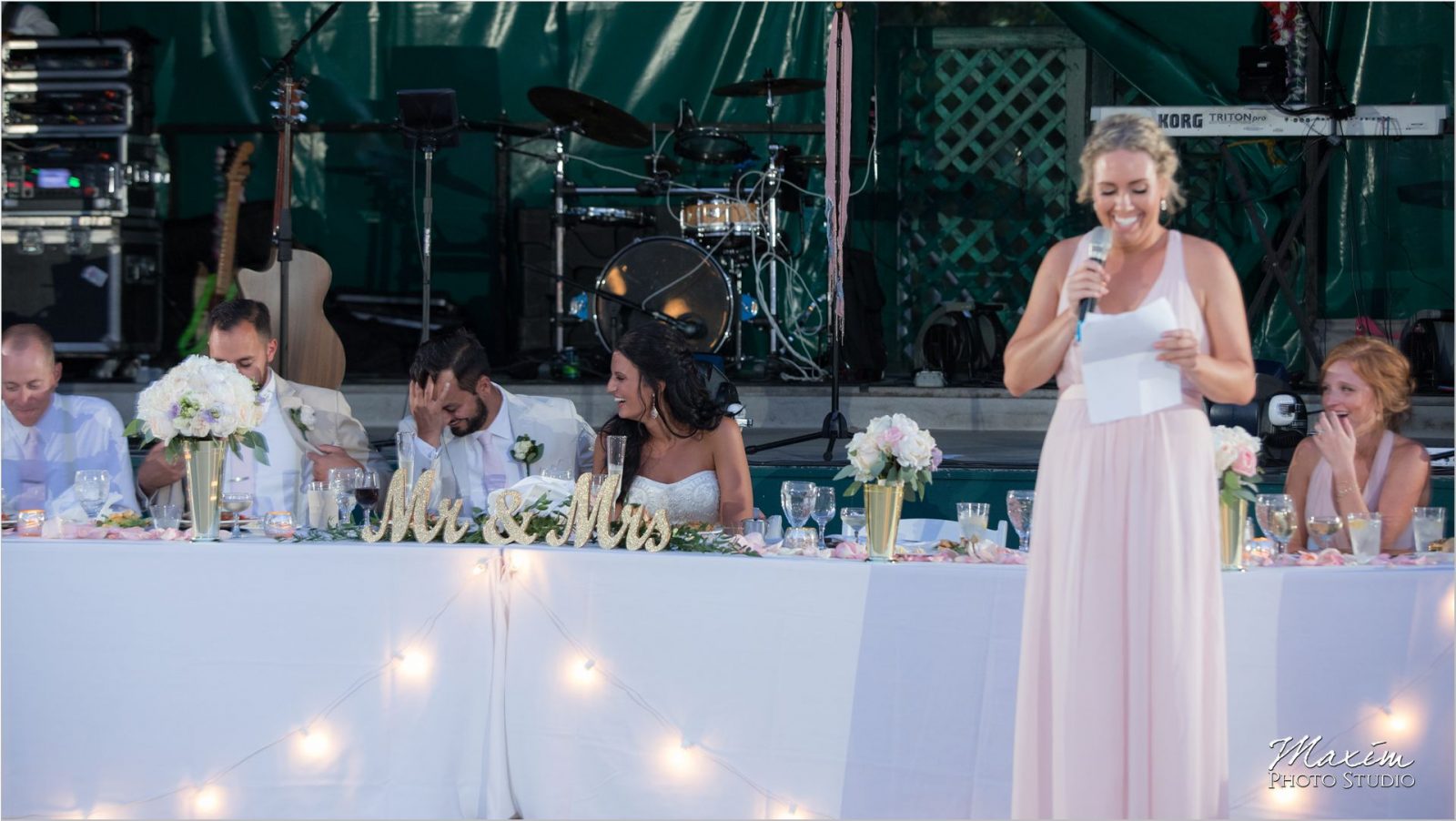 Moonlight Gardens Coney Island Wedding Reception toasts